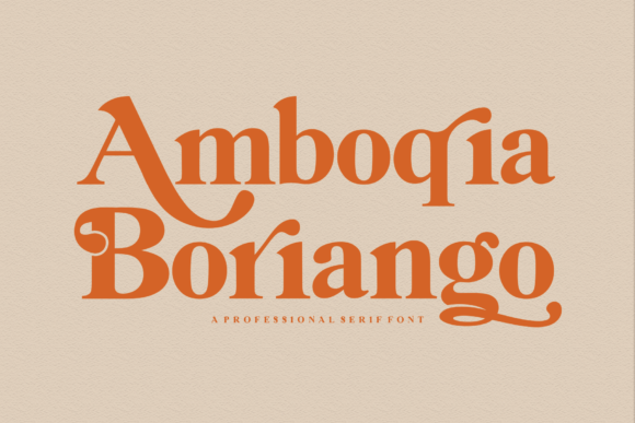 Amboqia Boriango: A Sophisticated Serif Font for Elegant Brand Identities