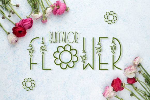 Buffalor Flower: A Sweet Decorative Font for Handmade Labels and Invitations