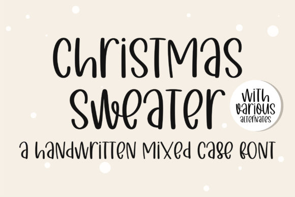 Christmas Sweater Font: A Handwritten Touch for Small Business Branding