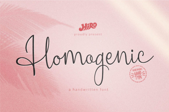 Homogenic: A Charming Script Font for Elegant Brand Campaigns
