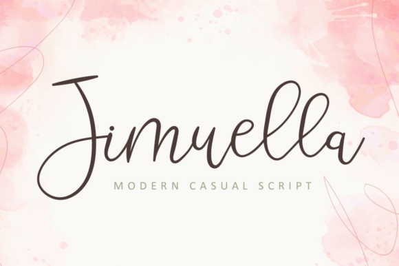Jimuella: A Flowing Handwritten Font for Elegant Editorial Design