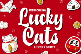 Lucky Cats: A Playful Script Font for Editorial Design