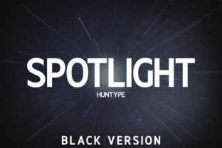 Spotlight Black Font for Clean Brand Identity and Large Text