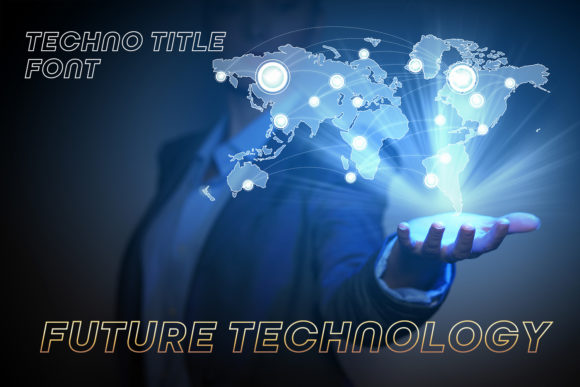 Techno Title: A Modern Sans Serif Font for Digital Branding and Web Design